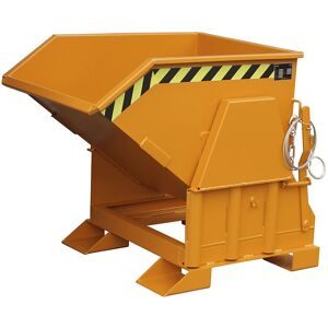 Kippbehälter, Standard-Bauhöhe, ohne Fahrwerk, Volumen 0,3 m³, lackiert orange RAL 2000 eurokraft pro