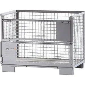 kaiserkraft Gitterbox, hohe Bauform, EUR-Tauschpalette, ab 5 Stück