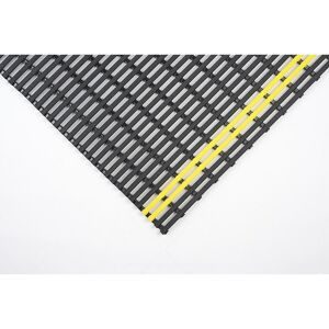 Anti-Rutschmatte, Recycling-PVC, 10 m Rolle, Breite 800 mm, schwarz/gelb eurokraft basic