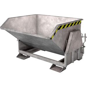 Kippbehälter, Standard-Bauhöhe, ohne Fahrwerk, Volumen 2,0 m³, feuerverzinkt eurokraft pro