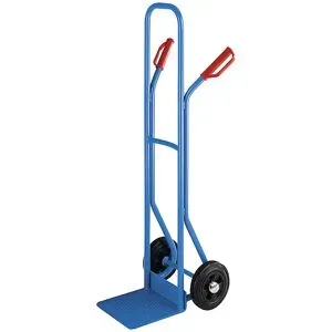 Premium-Sackkarre aus Stahl, Modell Stapelkarre, Tragfähigkeit 200 kg, Vollgummibereifung eurokraft pro