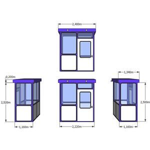 kaiserkraft Mehrzweckhaus, Füllungen in Rundeckenoptik, für Außenbereich, LxB 2220 x 1160 mm