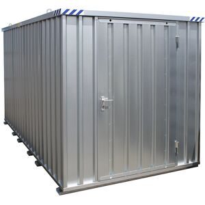 kaiserkraft Schnellbaucontainer, verzinkt, zerlegt, ohne Holzfußboden, Außen-BxTxH 6100 x 2100 x 2100 mm