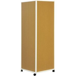 Mobile Infosäule, Korkoberfläche, BxH 620 x 1800 mm, mit 4 Rollen eurokraft basic