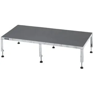 Arbeitsplattform, Höhenverstellbereich 255 - 320 mm, mit Siebdruckplatte, Plattform LxB 1210 x 610 mm, feuerverzinkt eurokraft pro