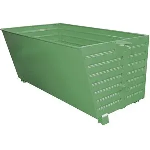Kippbehälter, stapelbar, Volumen 2 m³, grün RAL 6011 eurokraft pro