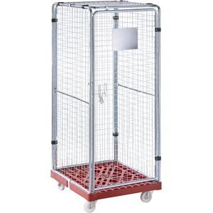 kaiserkraft Rollbehälter PROTECT, Höhe 1800 mm, feuerrot