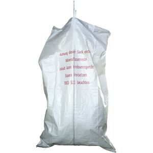 PP-Bändchengewebesack, Volumen 960 l, BxH 1400 x 2200 mm, beschichtet, mit Hebeschlaufen, für mineralfaserhaltige Dämmstoffe, VE 40 Stk ratioform