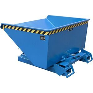Kippbehälter automatisch, Volumen 0,6 m³, blau RAL 5012 eurokraft pro