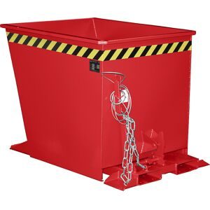 Kippbehälter für Routenzüge, Volumen 0,55 m³, rot RAL 3000 eurokraft pro