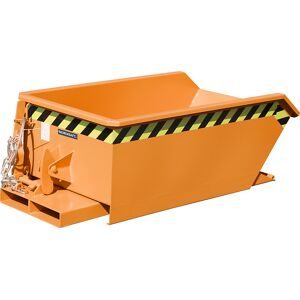 Mini-Kippbehälter, niedrige Schüttkante, Volumen 0,23 m³, orange RAL 2000 eurokraft pro