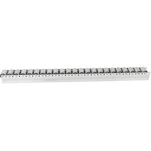 kaiserkraft Rollenleiste mit Zylinderrollen, Teilung 52 mm, Ø 50 mm, Stahl, Länge 1,2 m, ab 10 Stk