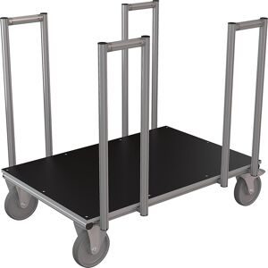 kaiserkraft Seitenbügelwagen aus Alu-Profil, LxBxH 1200 x 800 x 1100 mm, ab 5 Stk