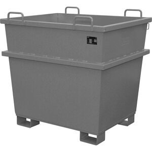 Universalcontainer, Volumen 1 m³, mausgrau, ab 2 Stk eurokraft pro