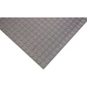 Naturkautschukmatte mit Nitrilanteil COBAdot, pro lfd. m, Breite 1200 mm, Mattenstärke 4,5 mm, grau COBA