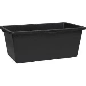 kaiserkraft Kunststoffmulde, Volumen 90 l, 640 x 350 mm, schwarz