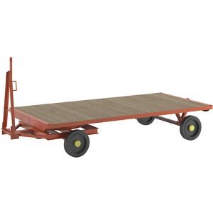 kaiserkraft Schlepperanhänger, 2-Rad-Drehschemel-Lenkung, Tragfähigkeit 3 t, Ladefläche 3,0 x 1,5 m, Vollgummireifen