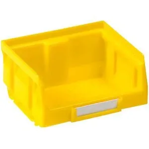 kaiserkraft Sichtlagerkasten aus Polyethylen, LxBxH 90 x 105 x 54 mm, gelb, VE 50 Stk