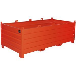 Sammelbehälter, Volumen 2,0 m³, feuerrot eurokraft pro