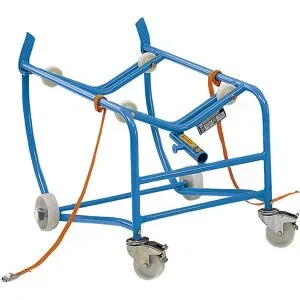 Fasskipper für 200-Liter-Fass, Fassauflage mit 2 Metallrollen, ohne Ölauffangwanne eurokraft pro