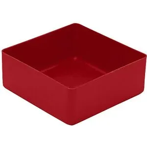 kaiserkraft Einsatzkasten, Höhe 40 mm, rot, LxB 99 x 99 mm, VE 50 Stk