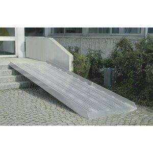 kaiserkraft Treppenrampe, rutschfest, Tragfähigkeit 400 kg, LxB 4480 x 815 mm