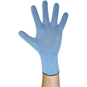 kaiserkraft Schnittschutzhandschuhe, lebensmittelecht, blau, VE 6 Stk, Größe 9 (L)