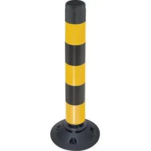 Leitzylinder FlexPin, Höhe 760 mm, gelb / schwarz reflektierend Moravia