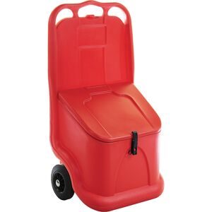 Streuwagen, ideal für Schüttgut, Inhalt 75 l, rot eurokraft basic