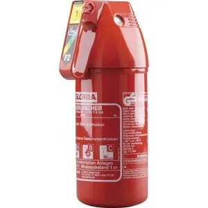 Pulver-Kompakt-Feuerlöscher, Inhalt 2 kg, inkl. Manometer, Brandklasse A+B+C GLORIA