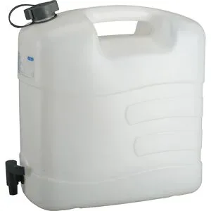 Wasserkanister mit Ablasshahn, 20 Liter, VE 5 Stk, LxBxH 416 x 203 x 408 mm, ab 5 VE PRESSOL