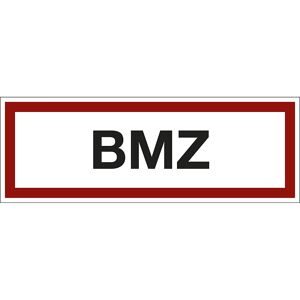 kaiserkraft Brandschutzkennzeichen für die Feuerwehr, BMZ, VE 10 Stk, Folie, LxH 210 x 74 mm