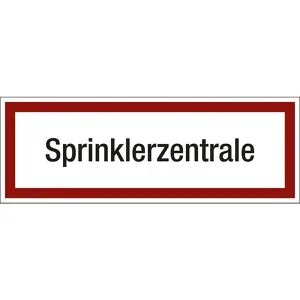 kaiserkraft Brandschutzkennzeichen für die Feuerwehr, Sprinklerzentrale, VE 10 Stk, Folie, LxH 297 x 105 mm