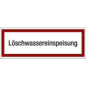 kaiserkraft Brandschutzkennzeichen für die Feuerwehr, Löschwassereinspeisung, VE 10 Stk, Folie, LxH 297 x 105 mm