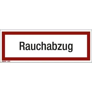 kaiserkraft Brandschutzkennzeichen für die Feuerwehr, Rauchabzug, VE 10 Stk, Kunststoff, LxH 297 x 105 mm