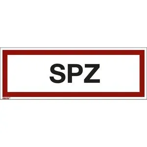 kaiserkraft Brandschutzkennzeichen für die Feuerwehr, Sprinklerzentrale, VE 10 Stk, Kunststoff, langnachleuchtend, LxH 297 x 105 mm