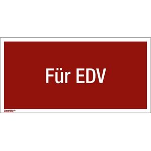 kaiserkraft Kombizusatzschilder mit Text für Brandschutzzeichen, Für EDV, VE 10 Stk, LxH 150 x 75 mm