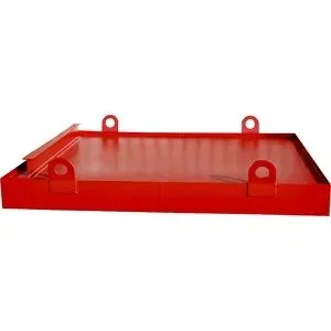 Auffangwanne für Absetzcontainer, für Absetzcontainer, Auffangvolumen 1036 l, rot eurokraft pro