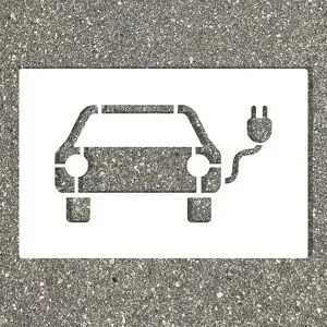 kaiserkraft Bodenschablone, E-Auto-Ladestation, Folie, selbstklebend