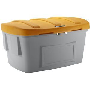 Universal- und Streugutbehälter, ohne Entnahmeöffnung, 1000 l, Deckel orange eurokraft pro