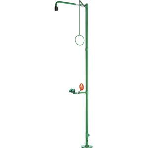 Körper-Notdusche ClassicLine, freistehend, grün/schwarz B-SAFETY
