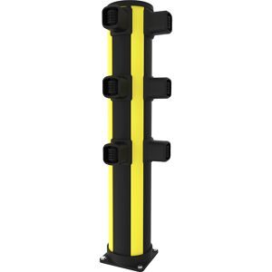 Fußgänger-Poller X-Protect, Höhe 1160 mm, sechs Anschlüsse, L-Form Axelent