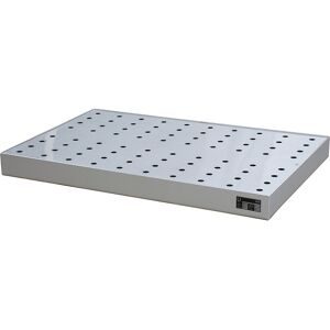 Kleingebindewanne für Paletten, aus Edelstahl, Volumen 68 l, mit Edelstahl-Lochrost eurokraft pro
