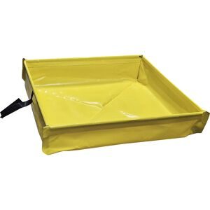 Kleingebinde-Faltwanne, aus PVC, Farbe gelb, Auffangvolumen 43 l eurokraft basic