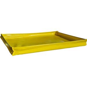 Kleingebinde-Faltwanne, aus PVC, Farbe gelb, Auffangvolumen 115 l eurokraft basic