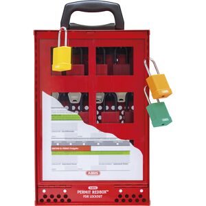 Lockout Tagout Station Permit Redbox? B810, mit Wandhalter, rot ABUS