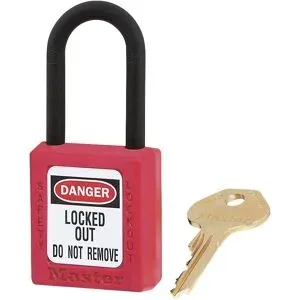 Vorhängeschloss Zenex?, Kunststoffbügel, mit Schlüsselrückhaltung, VE 6 Stk, Höhe 44 mm Masterlock
