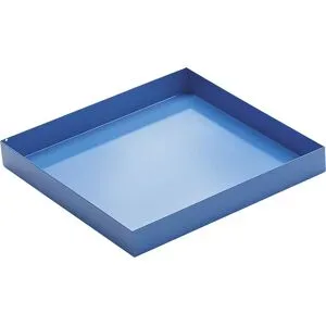 Stahl-Kleingebinde-Universalwanne, lichtblau, Auffangvolumen 12 l, Länge 470 mm eurokraft basic