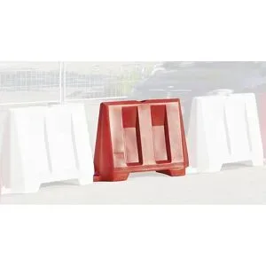 kaiserkraft Fahrbahnteiler, Kunststoff, LxBxH 1210 x 400 x 810 mm, rot