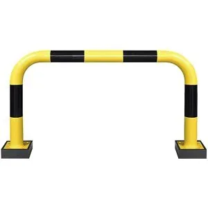 Rammschutzbügel SWING, Inneneinsatz, 640 x 1000 mm, gelb/schwarz